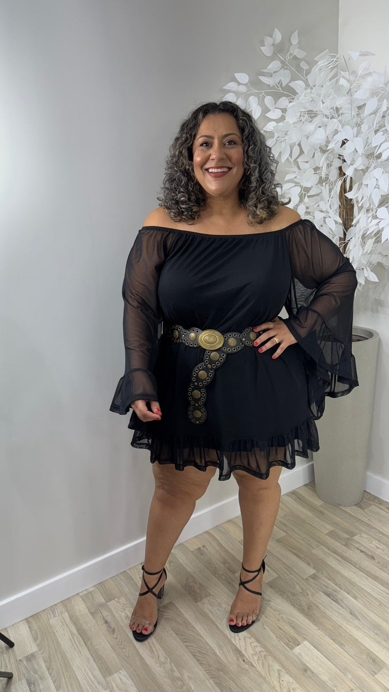 Vestido De Tule Plus Size Boho - Paola